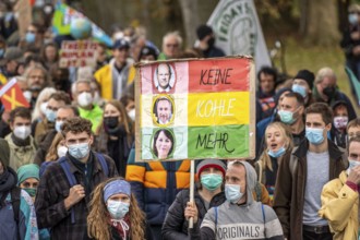 Protest action against the demolition of the village of Lützerath in the Rhenish lignite mining