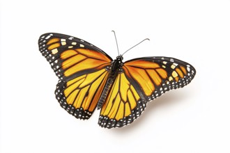 Monarch Butterfly on white background. Generative Ai, AI generated