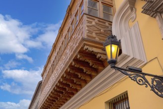 Lima, Peru, colonial streets around Central plaza Mayor or Plaza de Armas in historic city center,