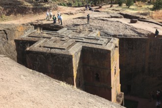 Rock churches in Lalibela, the rock church of St George, Bete Kiddus Georiys, Bete Ghiorgis Church,