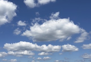 Cumulus clouds Cluster clouds in front of blue sky, international