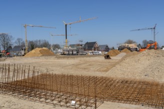 New development area, Am Schwan, in Wesel, where 70 detached and semi-detached houses are being