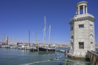 Lighthouse at the marina of San Giorgio Maggiore, Venice, Metropolitan City of Venice, Italy,