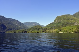 Fjord landscape in the Johnstone Strait, Vancouver Island