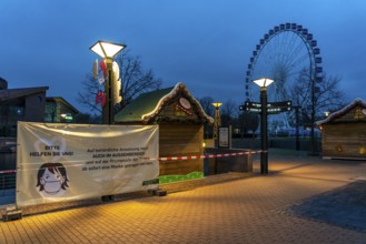 The Christmas market at the Centro shopping centre, set up but closed due to the 2nd lockdown