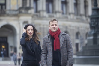 Stephanie Stumph and Tom Wlaschiha - Press event for the moderation of the SemperOperaball 2024,