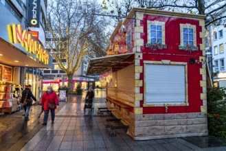 The city centre of Bochum, on the day of the opening of the Christmas light decorations, usually