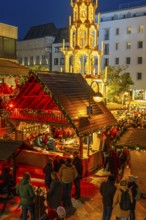 Christmas market at Roncalli Platz am Dom, in the city centre of Cologne, Sunday shopping in