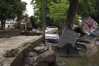 Flood in North Rhine-Westphalia, the village of Iversheim on the Erft was almost completely flooded