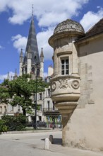 Bay window on an old town house, Dijon, Côte dOr department, Bourgogne-Franche-Comté region,