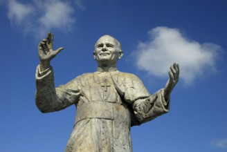 Monument to Pope John Paul II, Lyon, Rhone-Alpes, France, Europe