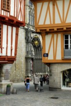 Half-timbered houses, Place Henri IV, Vannes, Morbihan, Brittany, France, Europe