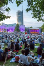 Open air concert in Essen's Stadtgarten Park, summer concert of the state government, North