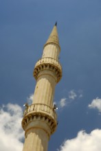 Minaret, Ortahisar, Cappadocia, Turkey, Asia