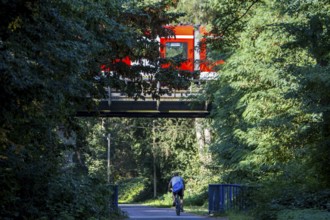 Grugatrasse, former railway line, now a cycle and footpath from Essen-Steele via Essen-Rüttenscheid