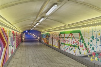 Abstract graffiti in the underpass in Singapore