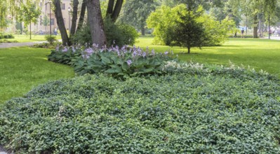 Bernardine Gardens park in the center of Vilnius, Lithuania, Europe