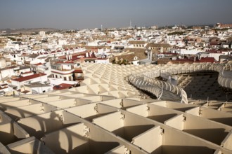 Metropol Parasol wooden structure in La Encarnación square, Seville, Spain designed by architect