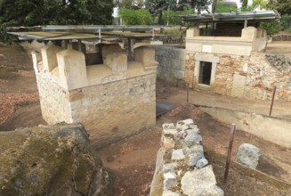 Columbarios Roman burial ground funerary mausoleums, Merida, Extremadura, Spain, Europe