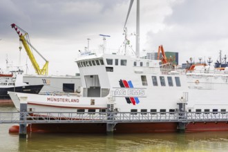 Ferry Münsterland, a passenger ferry converted to gas operation, which also transports cars in the