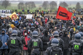 Violent clashes between thousands of demonstrators and the police, after a demonstration against