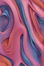 Seamless abstract pattern of vector fluid curved lines creating a dynamic ripple effect in vibrant