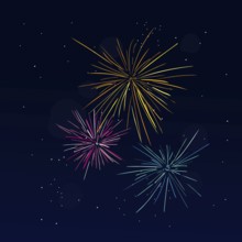 Fireworks vector graphic, abstract art illustration