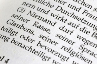 German Basic Law Article 3, close-up