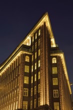 Europe, Germany, Hamburg, City, Kontorhausviertel, Chilehaus, clinker brick facade, built 1922 to