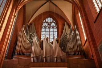 Cathedral organ, Klais organ, St Bartholomew's Cathedral, Frankfurt am Main, Hesse, Germany, Europe