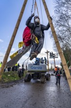 Beginning of the eviction of the Lützerath hamlet, camp of climate activists and squatters, at the