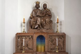 Side altar with figures of Emperor Henry II and Empress Kunigunde, St Otto Church, built from 1912