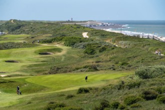 Golf course in the dunes, Domburg Golf Club, Domburg in Zeeland, seaside resort, coast, Netherlands