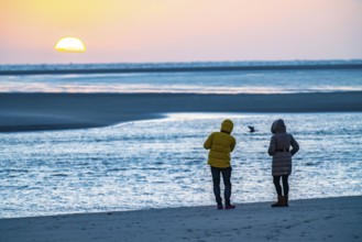 West beach, beach walk, beach, island, East Frisia, winter, season, autumn, Lower Saxony, Germany,