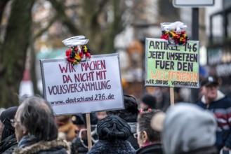 Demo by the group North Rhine-Westphalia Erwacht, a mixture of anti-vaccination activists, lateral