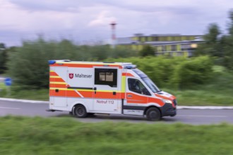 Ambulance on duty, rescue service, emergency call, 112, Malteser, Rems-Murr-Kreis,