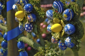 Easter custom, Easter fountain in Franconian Switzerland, detail, here in Bieberbach, district of