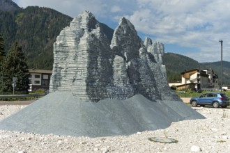 Sculpture The Pale Mountains in the shape of the Three Peaks by Paul S. Feichter and Albert Willeit