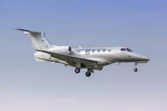 Embraer Phenom 300 private jet aircraft with registration number N419N at Dallas Airport, USA,