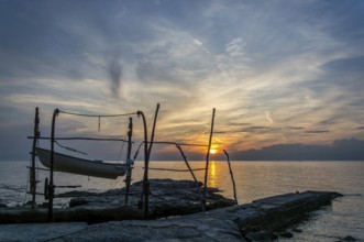 Hanging boats in Savudrija, Istiren, Croatia, Croatia, Europe