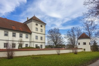 Meßkirch Castle, Castle of the Counts of Zimmern, Zimmern Castle, regular four-wing castle complex,