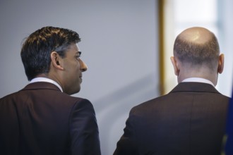 Olaf Scholz (SPD), Federal Chancellor, receives Rishi Sunak, Prime Minister of the United Kingdom