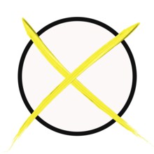 Yellow voting cross