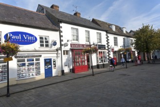 Shops in historic buildings in Royal Wootton Bassett, Wiltshire, England, UK