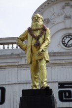 Statue of Colonel Henry Steele Olcott, American Buddhist, Fort Railway Station, Colombo, Sri Lanka,