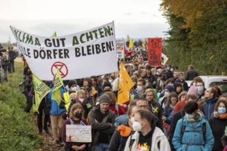 Protest action against the demolition of the village of Lützerath in the Rhenish lignite mining