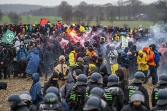 Violent clashes between thousands of demonstrators and the police, after a demonstration against