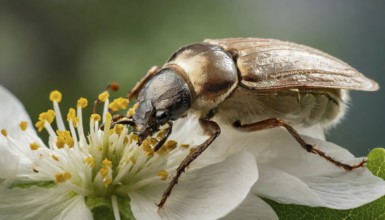 Animals, symbol, close-up of a cockchafer, Melolontha melolontha, AI-generated, AI generated