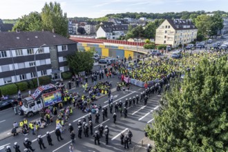 Demonstration against the AFD party conference in Essen, blockade of Alfredstraße, bridge over the