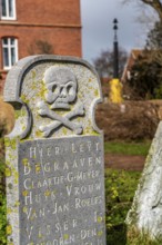 Der Walfangerkarkhoff, cemetery of old whalers, at the old lighthouse, Borkum, island, East Frisia,